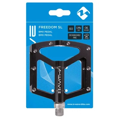 Produktbild von M-WAVE Freedom SL Plattformpedal - CNC-Alu, CrMo-Achse 9/16″, 96×91 mm, 297 g....