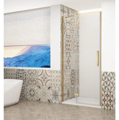 Productafbeelding van TRINITY GOLD MAT douchedeur, 1000 mm, helder glas, links
