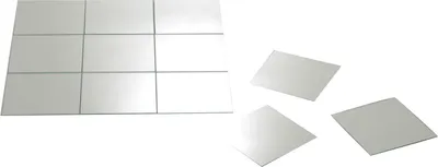 Produktbild von Spiegelfliesen 12er Set - je 15 x 15 cm - Glas - selbstklebend