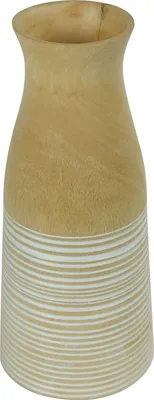 Zdjęcie produktu dla Fine Asianliving Japandi Wazon Drewno Mango Ręcznie Rzeźbiony Biały D7xH23cm Wazon Dekoracyjny Wazon Kwiatowy Orientalny Wazon Ceramiczny Wazon Dekoracyjny Nowoczesny Wazon Dekoracyjny Na Stół