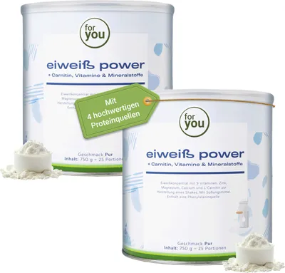 Produktbild von for you power Eiweiß Doppelpack