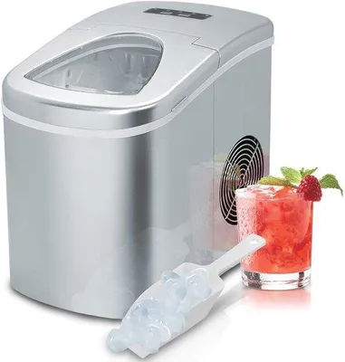 Zdjęcie produktu dla Kompaktowa maszyna do lodu, 12 kg lodu dziennie, czas produkcji 6–8 minut, samoczyszcząca