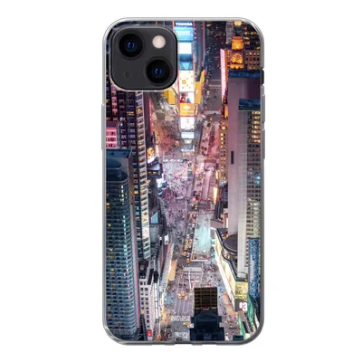 Produktbild von MuchoWow® Handyhülle Schutzhülle Hülle für iPhone 13 Blick von oben auf den Times Square in New York Silikon Softcase Handy Hülle - Karteninhaber