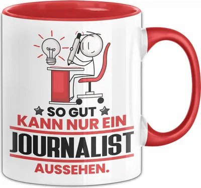 Produktbild von Journalist Geschenk Tasse So Gut Kann Nur Ein Journalist Aussehen Geschenkidee Kaffee-Becher (Rot)