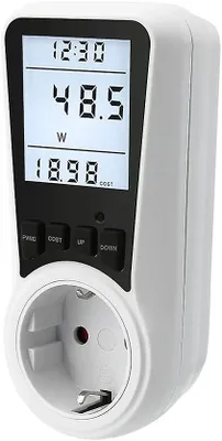 Produktbild von Stromzähler für Steckdose, Stromzähler, Energiekostenzähler, Stromkostenzähler, Stromzählersteckdose, Stromverbrauchszähler mit LCD-Bildschirm, 368