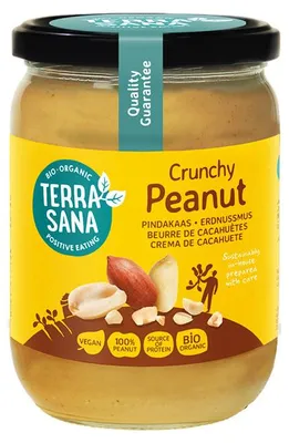 Productafbeelding van TerraSana Pindakaas crunchy zonder zout  (500 gr)