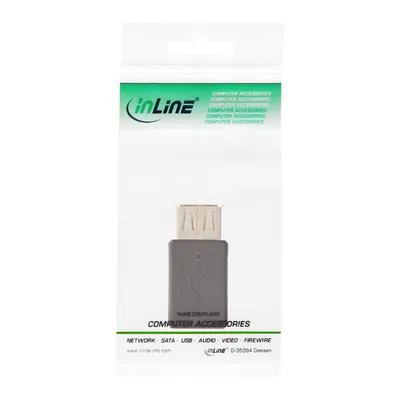Produktbild von InLine Micro-USB Adapter, USB A Buchse an Micro-USB B Buchse, USB 2.0 A female, Micro-USB type B, Schwarz