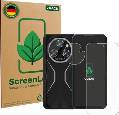 Produktbild von 2x ScreenLeaf Schutzfolie für Oukitel WP55 Pro (Display+Kamera) nachhaltiger Displayschutz Display Schutz Folie Klar Transparent