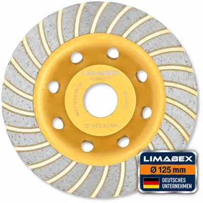 Produktbild von Diamant Schleiftopf 125 mm Beton Granit Stein Estrich Turbo Topfscheibe