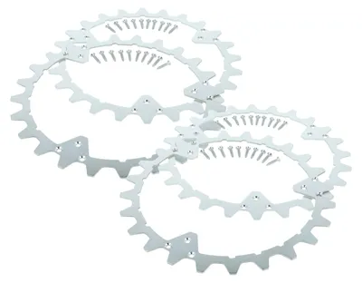 Produktbild von vhbw 4x Spikes kompatibel mit Husqvarna Automower 320, 435X, 450X, 420, 550, 430X, 440 Mähroboter - Edelstahl, 24 Zähne