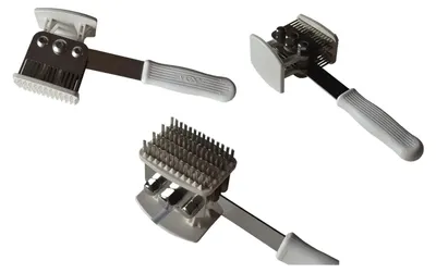 Imagen del producto de Victor ProChef Deluxe, ablandador de carne manual, con 56 cuchillas de acero inoxidable, color blanco