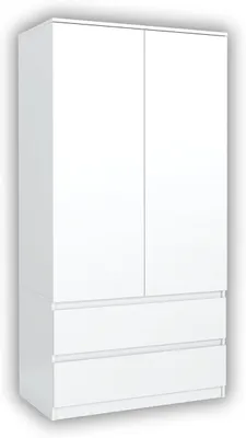 Imagen del producto de Armario con 2 puertas, color blanco, dimensiones 180x90x50 cm