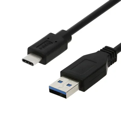 Image de Avizar, Câble de charge USB-C vers USB (recharge et synchronisation) - 2Meter - Noir, Noir
