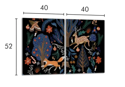 Imagen del producto de Placa de vitrocerámica protectora para cocina, 2 unidades, 40x52 cm. Animales (como diseño)