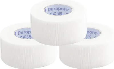 Produktbild von 3M Durapore REF 1538-1 - Pflaster - 2,5cm x 9,1m - 3 Rollen