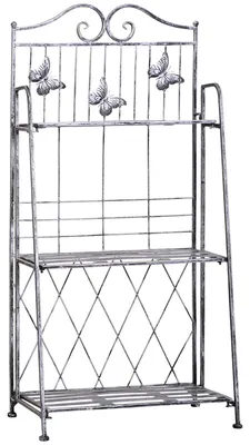 Obrázek produktu pro Outsunny květinový regál, regál na rostliny, květinové schody, stojan na květiny, 3 patra, kov