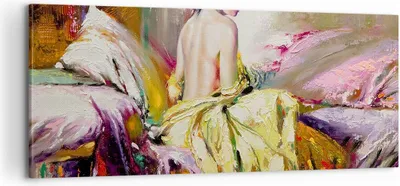 Produktbild von Bild auf Leinwand - Leinwandbild - Frau Modell - 100x40cm - Wand Bild - Wanddeko - Wandbilder - Leinwanddruck - Bilder - Kunstdruck - Wanddekoration - Leinwand bilder - Wandkunst - AB100x40-3524