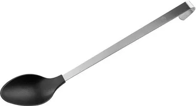 Image de Cuillères de service noires en acier inoxydable et plastique