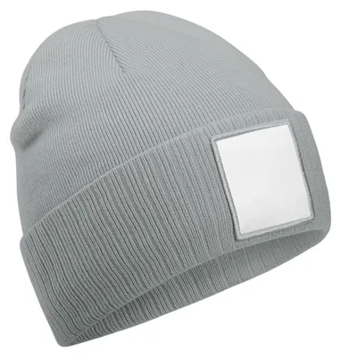 Imagen del producto de Beechfield - Gorro con aplicaciones, modelo FK1828 (talla única) (Gris/Blanco)