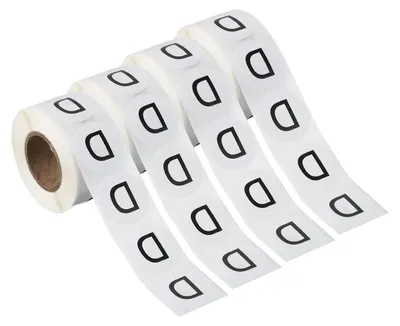 Buchstabenaufkleber D, 2,5 cm, 4 Rollen, 2000 Stück, selbstklebend