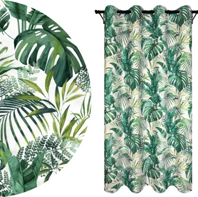 Produktbild von Blickdichte Gardine mit Ösen, Maße: 140x240 cm, Farbe: Selva 01