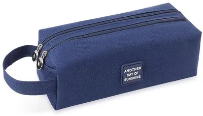 Produktbild von Schulranzen Etui dunkelblau Oxford Stoff groß