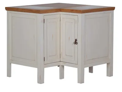 Produktbild von MiaMöbel Küchenmodul Mexico Möbel 100x91x100 cm Landhausstil Massivholz Pinie Weiß