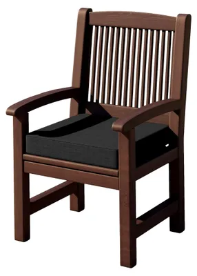 Produktbild von Stuhlkissen mit abnehmbarem Bezug - Auflage mit Haltebändern für Stühle - Sitzkissen für den Außenbereich - 50 x 50 x 5 cm - Sitzkissen in Anthrazit