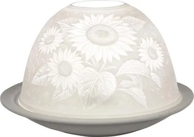 Produktbild von Dome-Light Sonnenblume, Porzellan-Windlicht, KERZENFARM HAHN