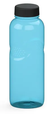 Obrázek produktu pro Láhev na pití Carve 'Refresh' 700 ml – bez BPA, nepropouští vodu, vhodná do školy, na sport a do volného času – průhledná modrá/černá