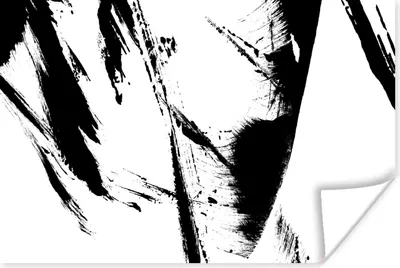 Produktbild von MuchoWow® Poster Farbe - Schwarz - Abstrakt 60x40 cm - Schlafzimmerdekoration
