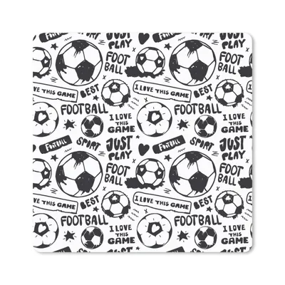 Produktbild von MuchoWow® Mauspad Mousepad Fußball - Sport - Zitate - Muster 30x30 cm - Mousepads - Maus Mat - Pad - Mausunterlage - Gaming