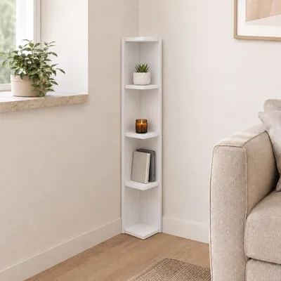 Produktbild von VCM Holzregal stehend | platzsparendes Regal | Maße: H. 97 x B. 15 x T. 17 cm | Elegantes Regal stehend | Aufbewahrungsregal | Bücherregal - Honsa