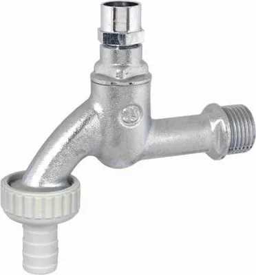 Zdjęcie produktu dla Js Auslaufventil Mit Schlauchver. Steckschl.-Ot,1/2",Matt Chrom