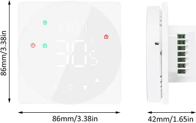 Obrázek produktu pro LCD displej Inteligentní regulátor teploty 5A Dotykový displej Termostat pro ohřev vody Týdenní programovatelný
