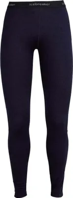 Image de Legging technique ICEBREAKER W 260, couleur bleu marine (MIDNIGHT NAVY), taille S