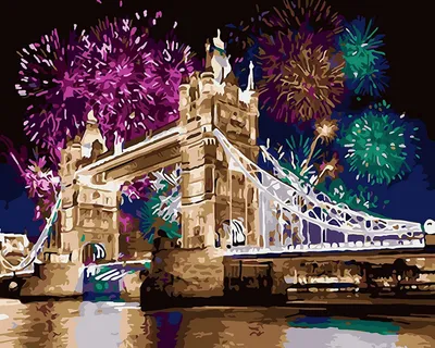 Produktbild von DIY Malen Nach Zahlen für Erwachsene und Kinder Vorgedruckt Leinwand-Ölgemälde Kits Home Haus Dekor mit MEHRWEGVerpackung - Tower Bridge 16 x 20 Inch