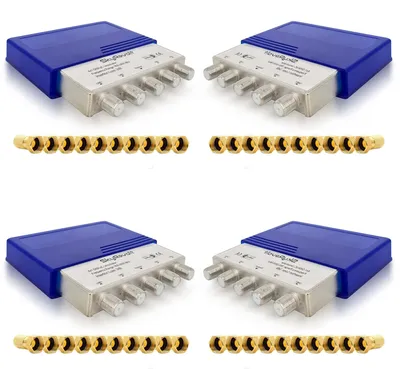 Produktbild von 4x SkyRevolt DiSEqC Schalter 4/1 SAT Umschalter Wetterschutz 40x F-Stecker