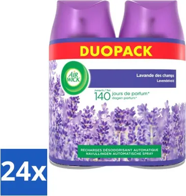 Image de Air Wick Freshmatic – Recharge pour désodorisant – Parfum lavande pure – Lot – 2 x 250 ml - Pack économique - 24 pièces