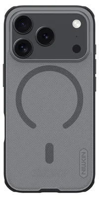 Produktbild von Nillkin, Magnetische Hülle Super Frosted Pro für iPhone 17 Pro stoßfest, Schwarz transparent