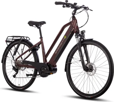 Produktbild von SAXONETTE E-Trekkingbike Premium Sport , Mittelmotor 522 Wh Akku, Pedelec, Elektrofahrrad, (Trapez Rahmenhöhe 50cm , bordeaux )