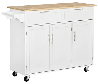 Immagine prodotto di Carrello da Cucina 121x46x91 cm in Legno e MDF Bianco