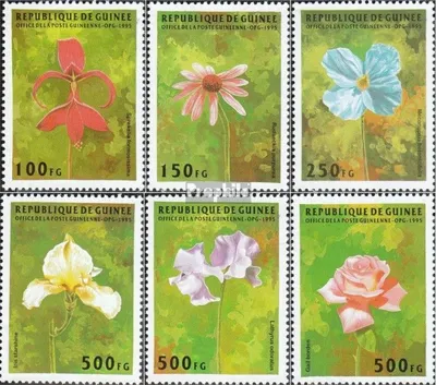 Produktbild von Briefmarken Guinea 1995 Mi 1548-1553 (kompl.Ausg.) postfrisch Blumen
