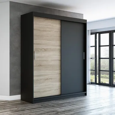 Produktbild von Schwebetürenschrank, 2-türig Schrank 180 cm mit Spiegel PAX