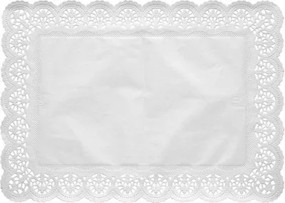Produktbild von Papstar Spitzenpapiere eckig 53 cm x 32,5 cm weiß, 20 x 100 Stück