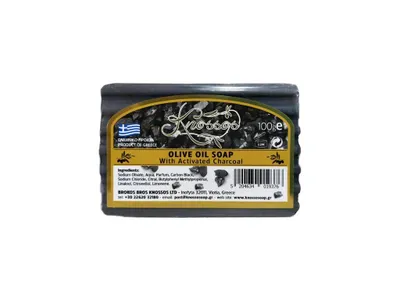 Imagen del producto de Jabón  de aceitunas con carbón activado, 100 g, marca KNOSSOS