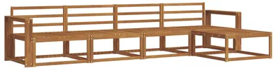 Produktbild von vidaXL Outdoor-Sofagarnitur 5 stk. Natur Massivholz Akazie