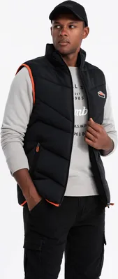 Obrázok produktu pre Ombre Clothing Pánska vesta Amaniyy čierna S/M