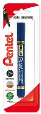 Zdjęcie produktu dla Marker permanentny Pentel N860 ze ściętą końcówką niebieski 1 szt.
