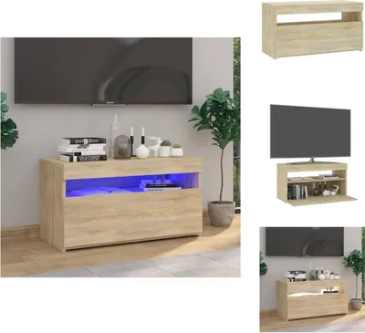 Obrázek produktu pro vidaXL TV skříňka s LED světly Sonoma dub 75x35x40 cm - TV nábytek